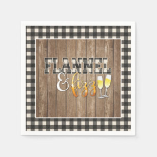 Flanel en Fizz Papier servet - Wit - Hout