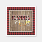 Flanel en Fizz Papieren Servet - Rood - Hout (Voorkant)