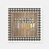 Flanel en Fizz Papieren Servet - Wit - Hout (Voorkant)