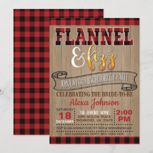 Flanel en Fizz vrijgezellenfeest Kaart