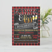 Flanel en Fizz vrijgezellenfeest - Rood Kaart (Staand voorkant)