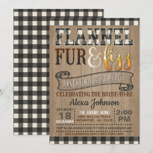 Flanel en Fizz Vrijgezellenfeest - Wit Kaart