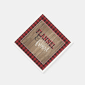 Flanel en Frost Papier Servet - Rood - Hout (Hoek)