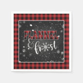 Flanel en Frost Papier Servet - Rood - Sneeuw (Voorkant)