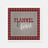Flanel en Frost papieren servet - Rood - Grijs Hou (Voorkant)