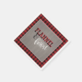 Flanel en Frost papieren servet - Rood - Grijs Hou (Hoek)