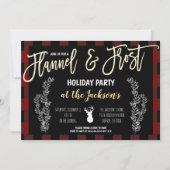 Flanel en Frost Party Uitnodiging (Voorkant)