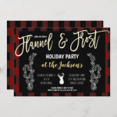Flanel en Frost Party Uitnodiging (Voorkant / Achterkant)