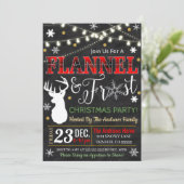 Flanel en Frost vakantie uitnodiging (Staand voorkant)