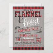 Flanel en Frost verjaardagsfeest uitnodiging - GR (Voorkant)