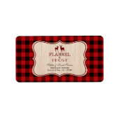 Flanel en Vorst Houthakker Kerstvakantie Etiket (Voorkant)