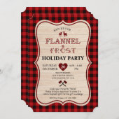 Flanel en Vorst Houthakker Kerstvakantie Kaart (Voorkant / Achterkant)