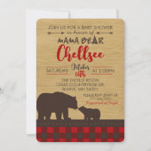 Flanel en Wood Mama Beer Baby Shower Uitnodigingen (Voorkant)