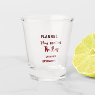 Flanel feest voor de ring rode geruite vrijgezel shot glas