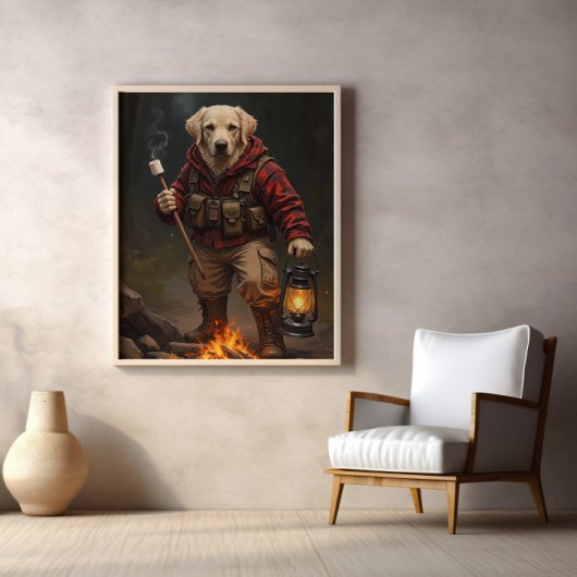 Flanel Fireside Fun met Fetch Poster