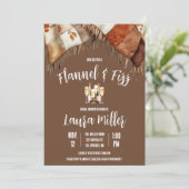 Flanel & Fizz, Deken, Champagne Vrijgezellenfeest Kaart (Staand voorkant)