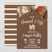 Flanel & Fizz, Deken, Champagne Vrijgezellenfeest Kaart (Voorkant / Achterkant)