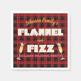 Flanel & Fizz| Rood & Zwart Buffalo geruite Feest Servet