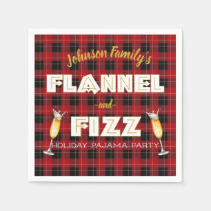 Flanel & Fizz Rood & Zwart Buffalo geruite Feest Servet