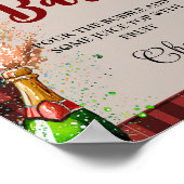 Flanel & fizz winter Bachelorette Mimosa Bar Sign Poster (Hoek)