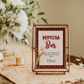 Flanel & fizz winter Bachelorette Mimosa Bar Sign Poster
