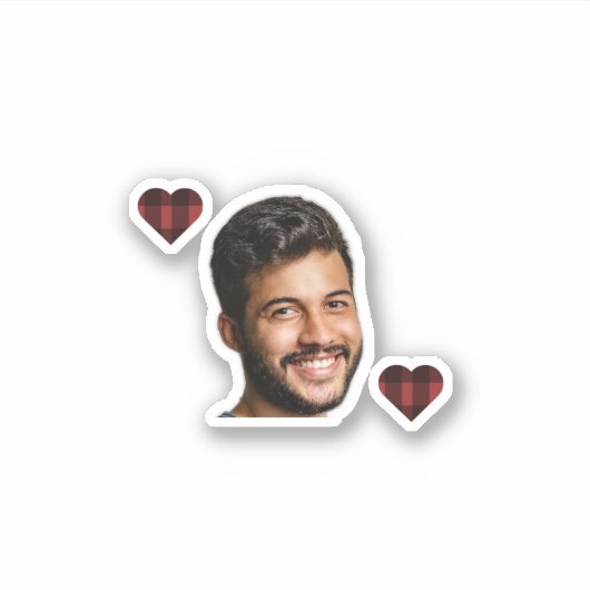 Flanel & fizz winter rood & zwart bachelorette sticker (Voorkant)