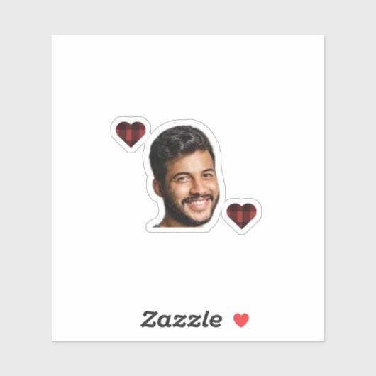 Flanel & fizz winter rood & zwart bachelorette sticker (Vel)