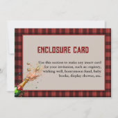 Flanel & fizz winter rood zwart plaid Enclosure Kaart (Voorkant)