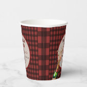 Flanel & fizz winterrood & zwart vrijgezellenfeest papieren bekers (Rechts)