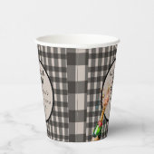 Flanel & fizz winterzwart & wit vrijgezellenfeest papieren bekers (Rechts)