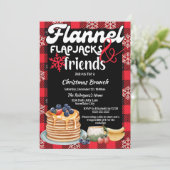 Flanel Flapjacks en Vrienden Kerstbrunch Kaart (Staand voorkant)