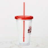 Flanel Fling - Rood - Acryl Tumbler Acryl Drinkbeker (Rechts)