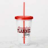 Flanel Fling - Rood - Acryl Tumbler Acryl Drinkbeker (Voorkant)