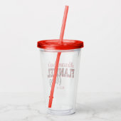 Flanel Fling - Rood - Acryl Tumbler Drinkbeker (Achterkant)