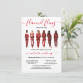 Flanel Fling Voor de Ring Bachelorette Party Kaart (Staand voorkant)