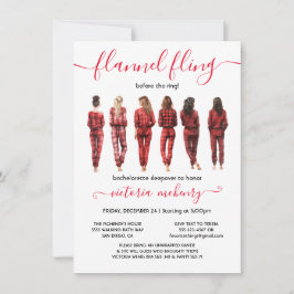 Flanel Fling Voor de Ring Bachelorette Party Kaart