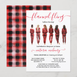Flanel Fling Voor de Ring Bachelorette Party Kaart