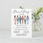 Flanel Fling Voor de Ring Bachelorette Party Kaart (Staand voorkant)