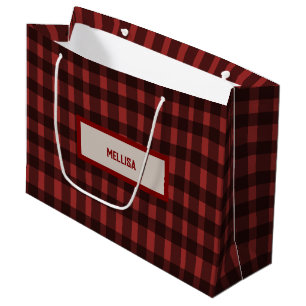 Flanel Fling voor de ring rode geruite vrijgezel Groot Cadeauzakje