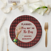 Flanel Fling voor ring rode plaid bachelorette