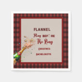 Flanel Fling voor ring rode plaid bachelorette Servet (Voorkant)