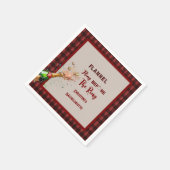 Flanel Fling voor ring rode plaid bachelorette Servet (Hoek)