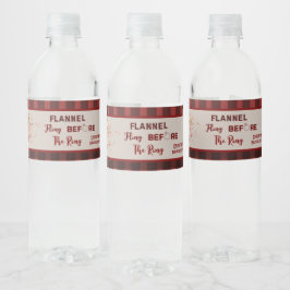 Flanel Fling voor ring rode plaid bachelorette Waterfles Etiket