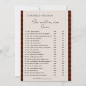 Flanel & friz bruiloft schoen spel vrijgezellenspe aankondiging (Voorkant)