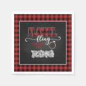 Flanel Fuif Voor de Ring Servet - Rood (Voorkant)