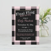 Flanel Girls Night Out Bachelorette Party Kaart (Staand voorkant)