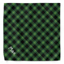 Flanel Green Buffalo Plaid Pattern Pet Name