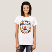 Flanel Herfst Shirt, Pompoenen Hayrides Bonfires T-shirt (Voorkant volledig)