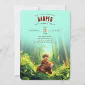 Flanel omhoog - Lumberjack Eerste Verjaardagsfeest Kaart (Achterkant)