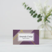 Flanel | Paars & Geel Visitekaartje (Staand voorkant)